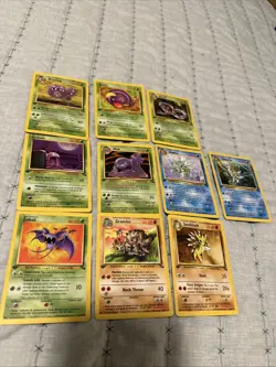 Pokemon Fossil Lot of 10 Non-holo 1st Edition Common Cards LP Vintage WOTC - Image 1