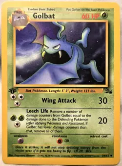 1st Edition Golbat 34/62◇ Fossil Vintage Pokemon Card Near Mint Condition - Image 1