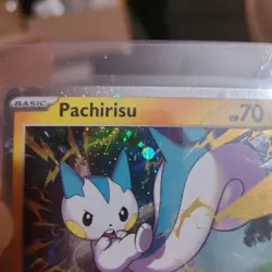 1 Swirl 🌀 Pachirisu SVP158 Surging Sparks Black Star Promo Pokemon Card - Image 2