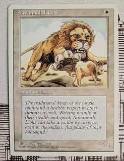 MTG Savannah Lions x1 LP ~4th Edition (Magic the Gathering)*Free Shipping* - Image 1