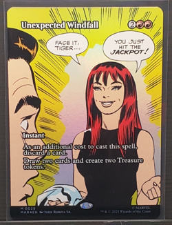 Unexpected Windfall (Borderless) 0029 MTG Marvel Universe Eternal-Legal Foil - Image 2