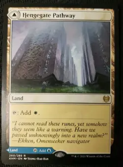 MTG *Hengegate Pathway X1* (LP) Kaldheim Magic The Gathering - Image 1