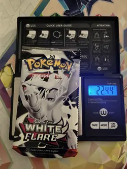 Heavy! 22.44g Pokemon TCG SV10.5 White Flare Booster Pack Sealed! - Image 1