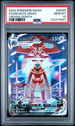 2023 POKEMON SWORD & SHIELD CROWN ZENITH #GG45 FULL ART/DEOXYS VMAX PSA 10 - Image 1