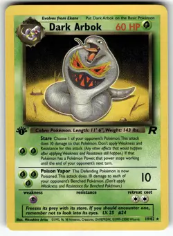 Dark Arbok (19) 19/82 Team Rocket NM Pokemon Card TCG - Image 1