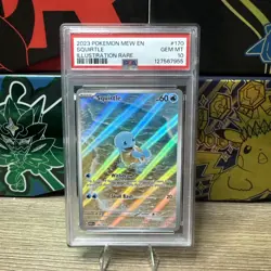 2023 POKEMON MEW EN-151 ILLUSTRATION RARE #170 SQUIRTLE PSA 10 - Image 1