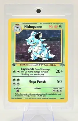 Pokemon TCG Nidoqueen Holo Rare Unlimited Jungle 07/64 - Image 1