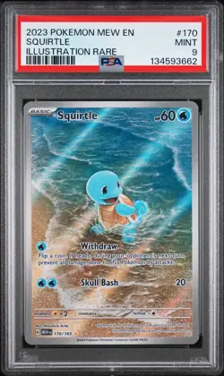 2023 POKEMON MEW EN-151 ILLUSTRATION RARE #170 SQUIRTLE PSA 9 - Image 1