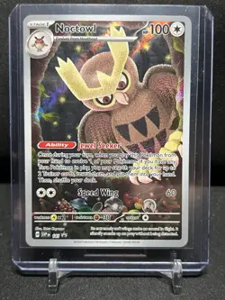 Noctowl SVP 141 Black Star Promo Holo Pokemon 2024 Scarlet & Violet NM - Image 1
