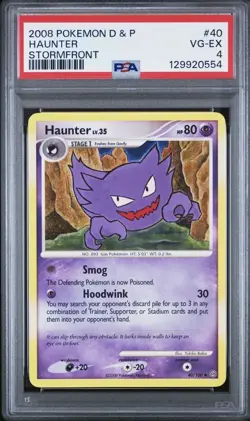 2008 POKEMON DIAMOND & Pearl STORMFRONT 40 HAUNTER PSA 4 VG-EX - Image 1