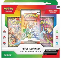 PRESALE SEALED: Pokemon First Partner Illustration Collection Series 1 Lot of 6 - Image 1