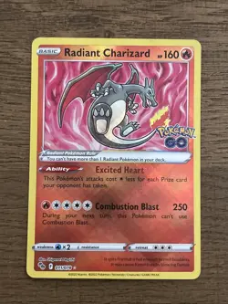 Radiant Charizard 011/078 Pokemon GO Holo - Image 1