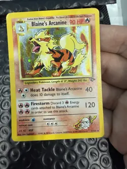 Pokemon Blaine's Arcanine 1/132 Gym Challenge Holo MP/HP - Image 2