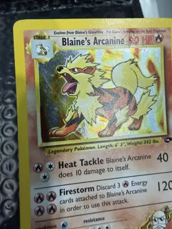 Pokemon Blaine's Arcanine 1/132 Gym Challenge Holo MP/HP - Image 3
