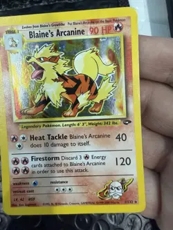 Pokemon Blaine's Arcanine 1/132 Gym Challenge Holo MP/HP - Image 4