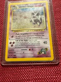 Pokemon Sabrina's Gengar Holo 14/132 80 HP -GYM HEROES SET - Image 3