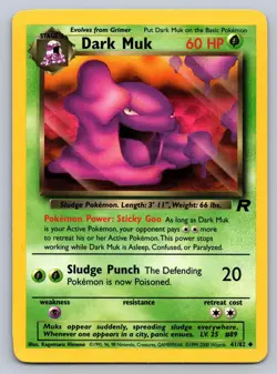 Dark Muk 41/82 Uncommon Team Rocket Pokemon Unlimited Lightly Played - Image 1