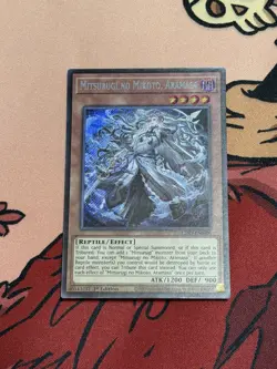 MITSURUGI NO MIKOTO, ARAMASA SECRET RARE L26D-ENM06 NEAR MINT YUGIOH - Image 1