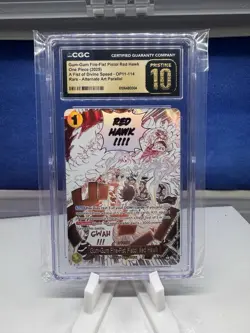 One Piece Gum Gum Fire-Fist Pistol Red Hawk AA Event Op11-114 CGC Pristine 10 - Image 1
