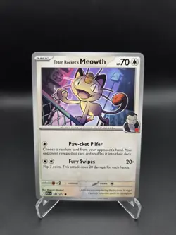 Team Rockets Meowth Ascended Heroes 161/217 Pokemon Card Regular - Image 1
