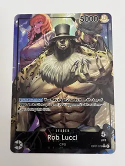 Rob Lucci OP07-079 Leader Parallel Holo One Piece Card Game NM - Image 4