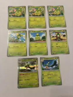 Lot Of 8 Smoliv Dolliv and Arboliva Pokemon Cards - Image 1