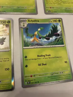 Lot Of 8 Smoliv Dolliv and Arboliva Pokemon Cards - Image 3