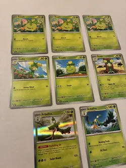 Lot Of 8 Smoliv Dolliv and Arboliva Pokemon Cards - Image 5