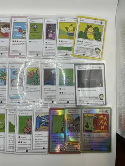 28 Different Card Lot Pokkedo V2 Includes Tyranitar Holo + Derpy Fan Art Cards - Image 3