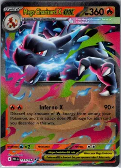 Mega Charizard X ex 013/094 ME02: Phantasmal Flames - Pokemon Card - NM - Image 1