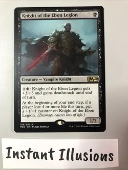 NM Knight of the Ebon - Legion Core Set 2020 Mtg Tcg - Image 1