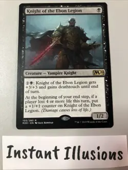 NM Knight of the Ebon - Legion Core Set 2020 Mtg Tcg - Image 2