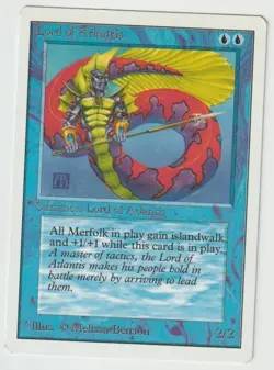 MAGIC THE GATHERING LORD OF ATLANTIS UNLIMITED EDITION LIGHTLY PLAYED - Image 1