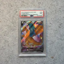 2020 POKEMON SWSH CHAMPION'S PATH ETB PROMO #050 CHARIZARD V PSA 9 - Image 1