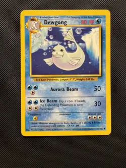 Pokemon TCG Dewgong 25/102 Base Set Uncommon Near Mint 1999 WoTC - Image 1