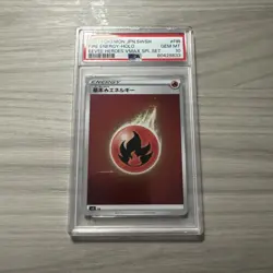 2021 Pokemon Japanese Sword & Shield Fire Energy Holo Gem Mint 10 - Image 1