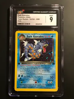 CGC 9 - #8 DARK GYARADOS 1st Edition 2000 POKEMON TEAM ROCKET - Image 1