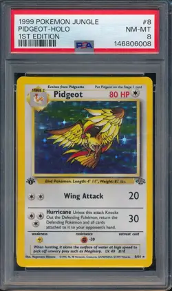 1999 Pokemon Jungle 8 Pidgeot Holo 1st Edition PSA 8 - 146806008 First Edition - Image 1