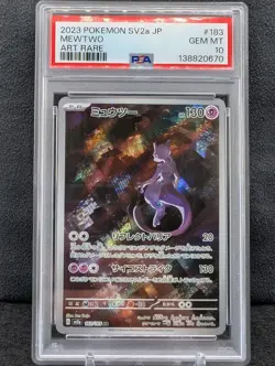 2023 Pokemon 151 JP Mewtwo Art Rare #183/165 PSA 10 - Image 1