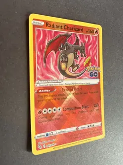 Pokemon Radiant Charizard 011/078 Pokemon GO Radiant Rare Holo Full Art - Image 3
