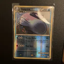 Pokemon TCG Quagsire Heartgold & Soulsilver 9/123 Reverse Holo Holo Rare LP - Image 1