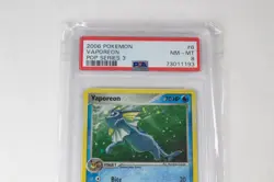 PSA 8 Vaporeon Holo #6 Pokemon POP Series 3 Original Owner 2006 - Image 2