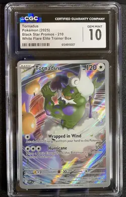 Tornadus 210 Sv: Scarlet & Violet Promo Full Art Holo CGC 10 2025 Pokemon TCG - Image 1