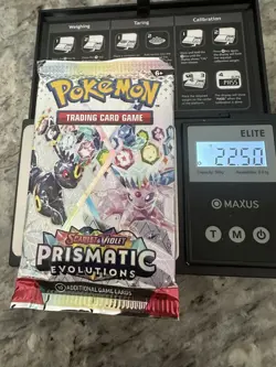 22.50g! HEAVY -Pokemon Prismatic Evolution Booster Pack -Possible GODU - Image 1