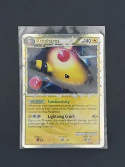Pokemon Ampharos (Prime) Ultra Rare HeartGold SoulSilver 105/123 - NM - Image 1