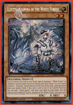 Yugioh! Elzette, Azamina of the White Forest SUDA-EN008 (SCR) 1st Ed - Image 1