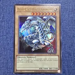 Yugioh Blue-Eyes White Dragon (Version 3) LCKC-EN001 - Ultra Rare - LP - Image 1