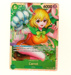 Carrot OP08-023 Premium Booster Reprint Foil Super Rare One Piece Trading Card - Image 1