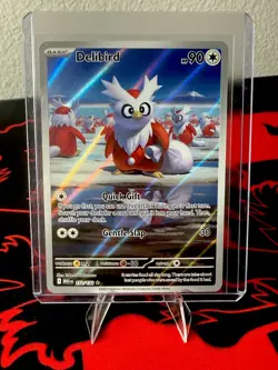 Delibird 152/132 (NM) Illustration Rare Mega Evolution Holo Pokemon Card - Image 1