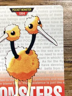 Pokemon Carddass Card Doduo File No.84 Bandai Pocket Monsters Red ver. 1996 - Image 5
